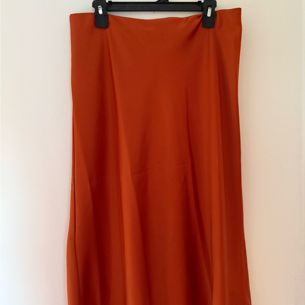 Rachel Zoe Vibrant Orange A-Line Skirt